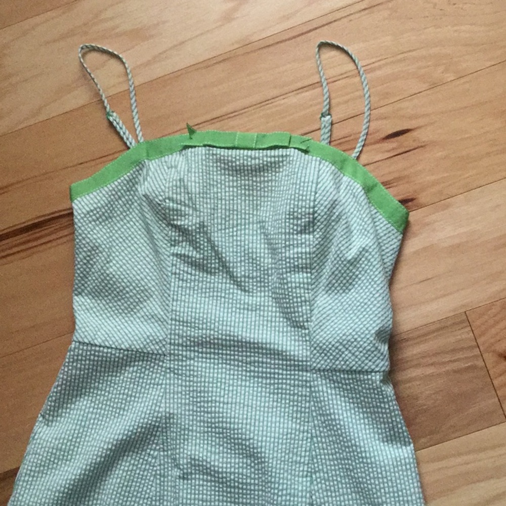 Green seersucker sundress Isaac Mizrahi sz 8